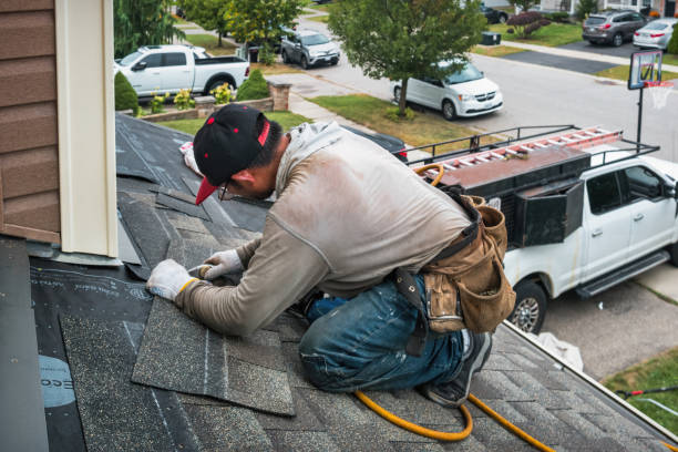 Professional Flat Roof Repair technician working in Sylvan Beach, NY